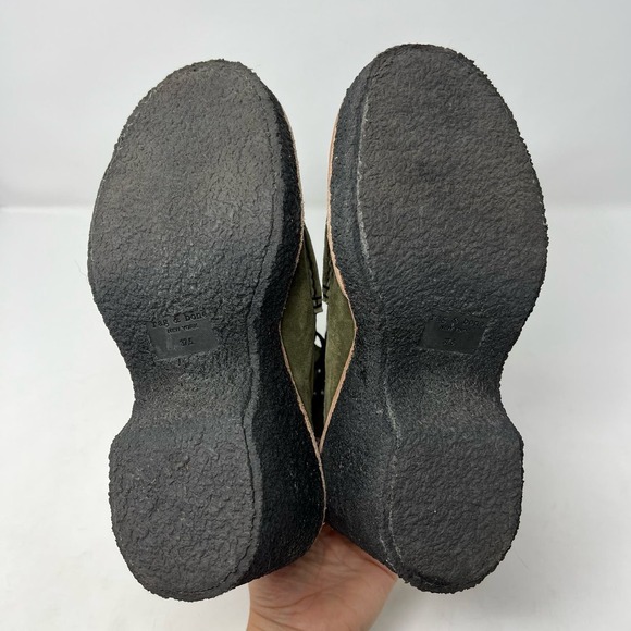 Rag & Bone Scout Suede Wedge Platform Boots In Green Size 37.5 - Picture 8 of 10